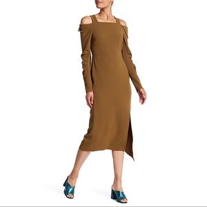 NWT Tibi Cold Shoulder Midi Dress